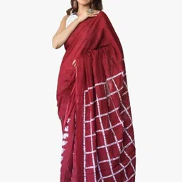 KIAARON Pure Cotton Half And Half Block Print Saree-25
