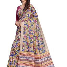 Anouk Floral Block Print Saree-image-71