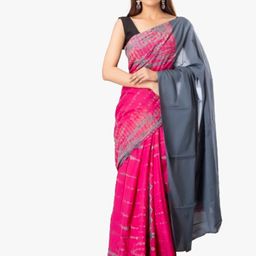 clothonus Tie and Dye Pure Cotton Saree-image-61