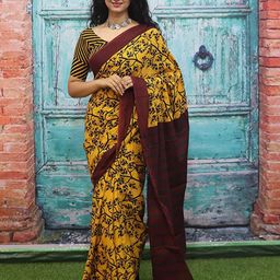 JAIPURI PRINT Pure Cotton Block Print Saree image 4