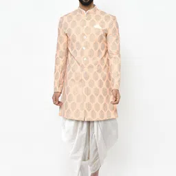 KISAH Printed Cotton Sherwani Set-image-17