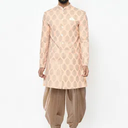 KISAH Cotton Ethnic Printed Dhoti Pant Sherwani Set-picture-37