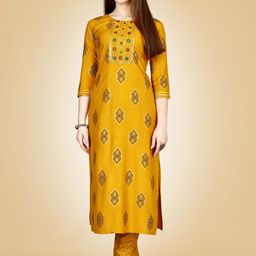 devkison Designer Women Paisley Printed Regular Thread Work Kurta with Churidar-image-81
