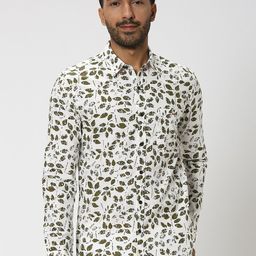 Mufti Floral Printed Slim Fit Pure Cotton Casual Shirt-picture-39
