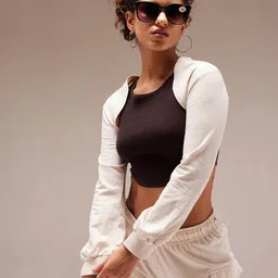 CAVA Live-In Sleeves Crop Open Front Shrug image 3