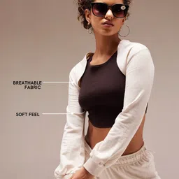 CAVA Live-In Sleeves Crop Open Front Shrug image 5