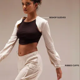 CAVA Live-In Sleeves Crop Open Front Shrug image 4