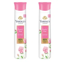 YARDLEY LONDON Women Set Of 2 English Rose Refreshing Deodorant Body Spray - 150ml Each-3