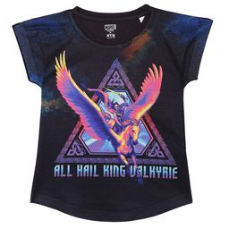 Marvel by Wear Your Mind Girls Black Graphic Printed T-shirt-picture-17