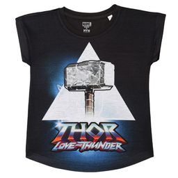 Marvel by Wear Your Mind Girls Black Thor Printed Extended Sleeves Top-image-36