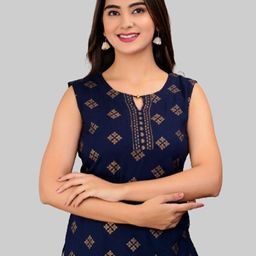 BAESD Floral Printed Keyhole Neck Top-image-37