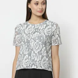 Gipsy Women White Floral Print Top-picture-52
