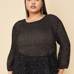 max Round Neck Geometric Printed Top-44