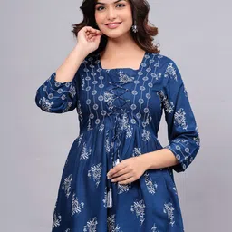 Bachuu Floral Printed Lace Up Empire Top-18