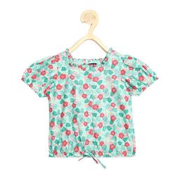 Allen Solly Junior Blue Floral Print Top-image-56