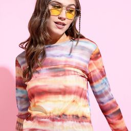 Tokyo Talkies Multicoloured Tie and Dye Print Top-picture-21