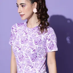 TANDUL Conversational Printed Round Neck Top image 4