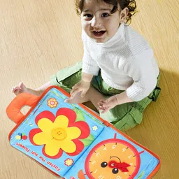 Baby Moo Kids Blue & Orange Learning Basic Tasks Activity Cloth Book-31