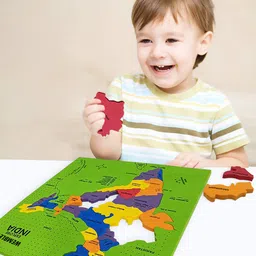 WEMBLEY Kids Puzzle Map of India Mapology with State Capitals Puzzles with Flags-29