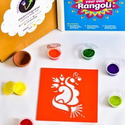 ilearnngrow Diwali DIY Rangoli Kit - Peacock-image-2