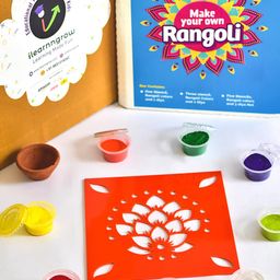 ilearnngrow Diya Stencil Diwali DIY Rangoli Kit-27