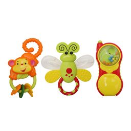 Baby Moo Infant Kids Set Of 3 Multi-Coloured Monkey Bee & Phone Musical Rattle Toys-13