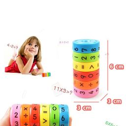 ADKD Kids 3-pcs Magnetic Arithmetic Math Learning Toy with Cylinder Numbers & Symbol Toys image 4