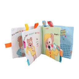 Baby Moo Kids Cream & Yellow Learning With Puppy Activity Cloth Book image 5