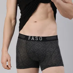 FASO Abstract Printed Breathability Trunk FT7002-SQ-BLACK-image-8