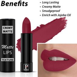 PERPAA Set of 2 Creamy Matte Bullet Lipstick 3.5g Each - Ruby Magenta 84 & Candy Pink 87 image 3