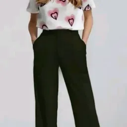 Tshirt Pant Co-ords Set with Shrug-image-104