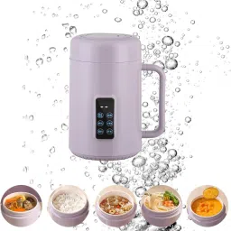 Portable Rice Cooker with Stainless Steel Pot, Ceramic Inner Coating, Multi Slow Cooker-18