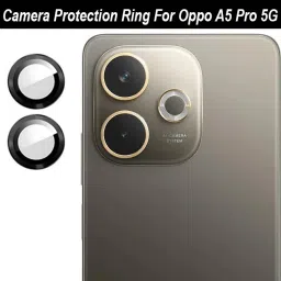 KREZEE Back Camera Lens Ring Guard Protector for Oppo A5 Pro [ Black Metal Ring with 9H Glass] Set of 1-image-20