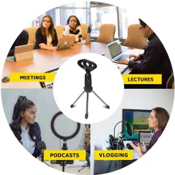 BUFONA Universal Desktop Tripod Microphone Stand Adjustable Mic Clip Microphone Holder Tripod, Tripod Kit, Monopod, Monopod Kit, Tripod Clamp, Tripod Bracket image 5