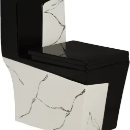Designer One Piece Commode for Toilet Rimless Flushing Floor Mount S Trap 225mm Western Commode-4