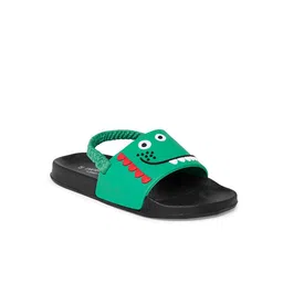 Pantaloons Junior Boys Green & White Printed Slip-On Slippers-picture-39