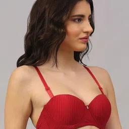 PrettyCat Red Bra - Underwired Lightly Padded-picture-29