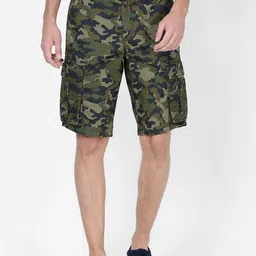t-base Men Camouflage Printed Cotton Cargo Shorts-image-73