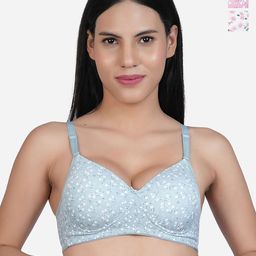 SHYAM SONS FLAIR Pack Of 3 Floral Printed Full Coverage Lightly Padded T-shirt Bra-picture-10