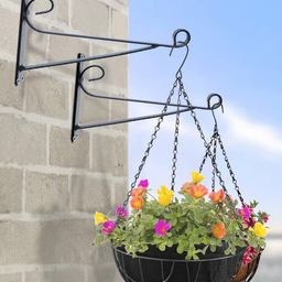 TRUSTBASKET Black Pack of 10 Clout Wall Bracket for Hanging Planter-54
