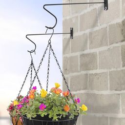 TRUSTBASKET Set Of 10 Black Angus Wall Bracket Hanging Planter-20