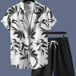 Men Night Suit Set Multicolor Self Design-image-70