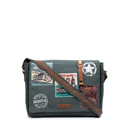 The House of Tara Unisex Grey Printed Messenger Bag-image-53