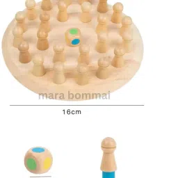 mara bommai Matching Games, Wooden Memory Match Stick Chess Game, Colorful Memory Chess, Board Game Accessories image 3