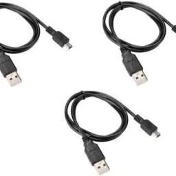 BIGGEAR (Pack of 3) USB 2.0 A to Mini 5 pin B Cable for External HDDS/Card Readers/Charging Cable/DIGITAL CAMERA 0026-3PCS-V3-1.5M USB Cable-picture-0