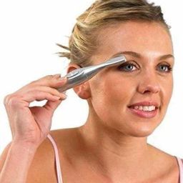 NH WORLD Feather King Eye Brow Hair Remover and Trimmer for Women (Silver) TR-Bio feather king(BATTERY INCLUDED) Trimmer 45 min Runtime 0 Length Settings-image-4