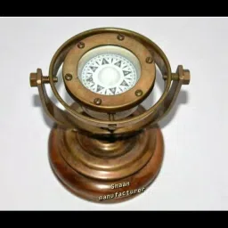 Nautical Antique Brass Gimbal Compass Compass-picture-38