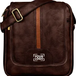 Brown Men & Women Sling Bag Brown Stylish Faux Leather Cross Body Sling Bag For Men KE-SL02-image-40