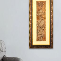 SHREE KALA HOME DECOR Brown Sai Baba Foil Embossed Painting-image-58