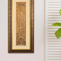 SHREE KALA HOME DECOR Eiffel Tower Embossed Aluminium Foil Wall Painting-88